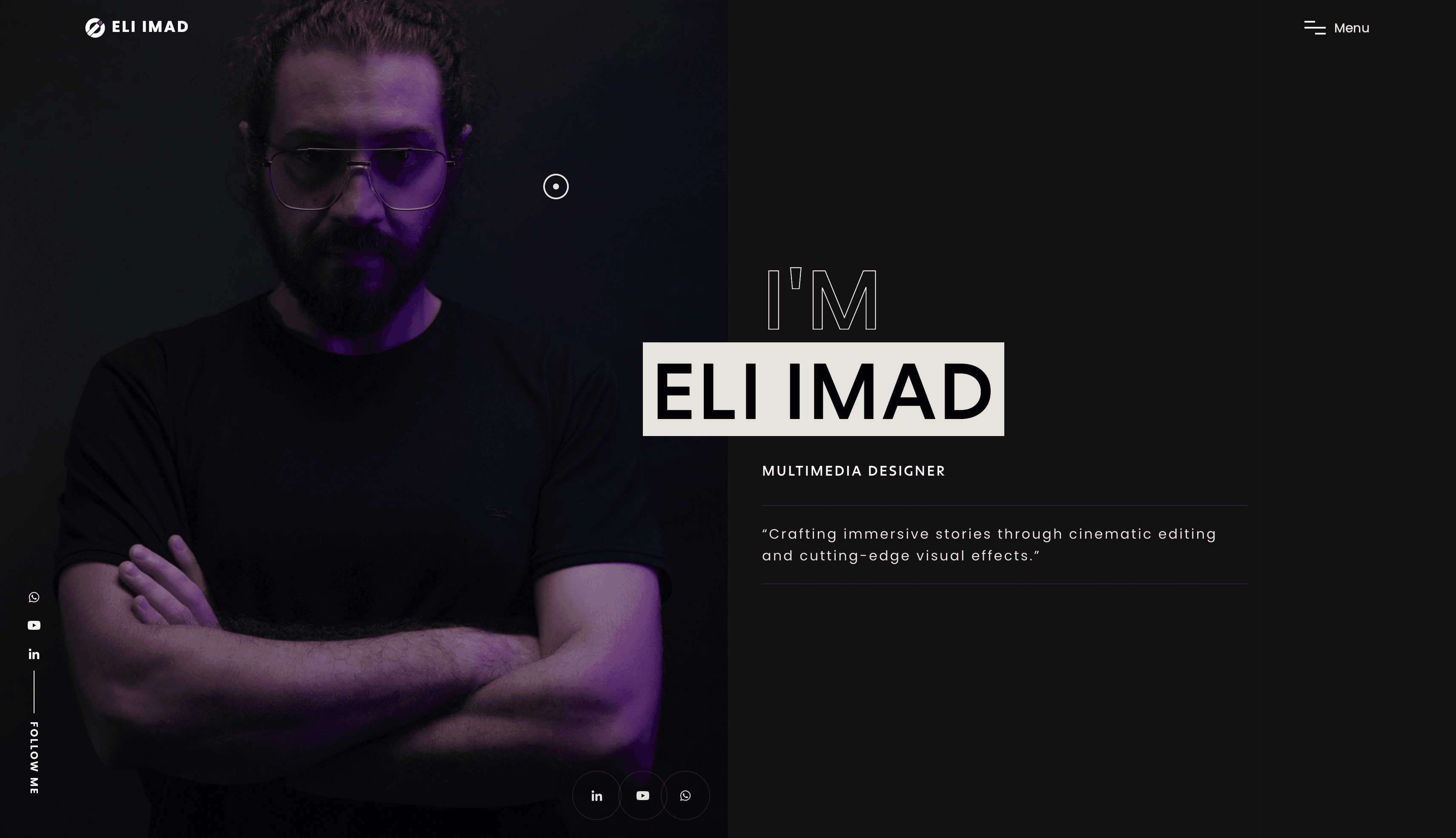 Eli Imad Website Portfolio Screenshot